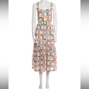 Pink Chicken Printed Long Dress